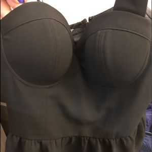 Vintage one shoulder Beaded Peplum top